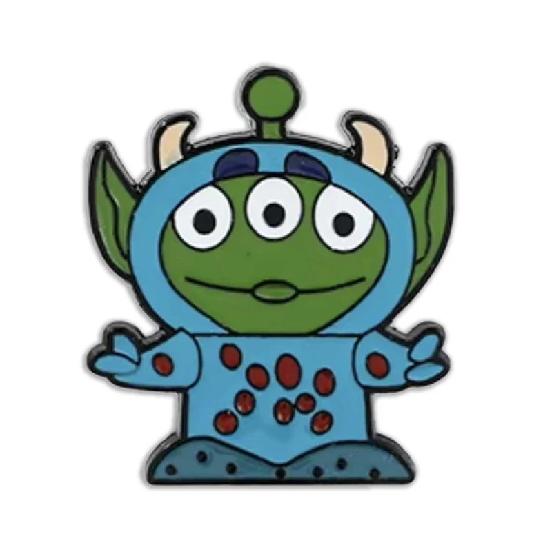 Spilla in metallo smaltato Squeeze blu