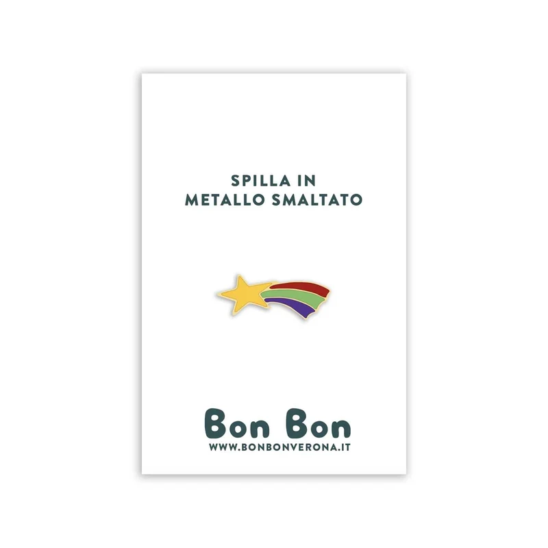 Bon Bon - Spilla in metallo smaltato Stella Cometa