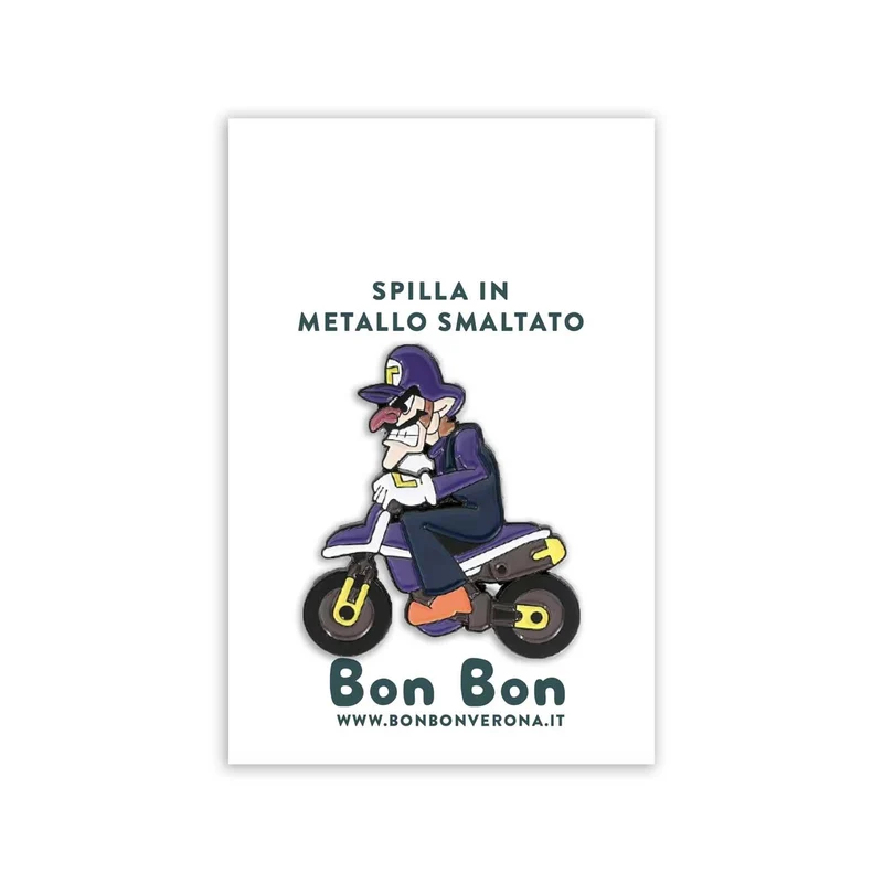 Spilla in metallo smaltato Waluigi