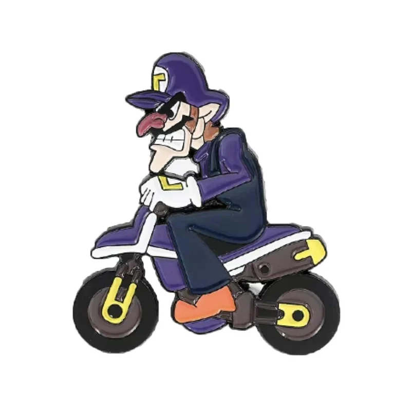 Spilla in metallo smaltato Waluigi