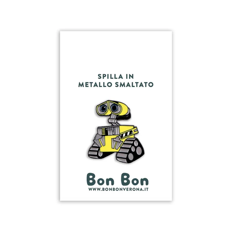 Spilla in metallo smaltato WallE