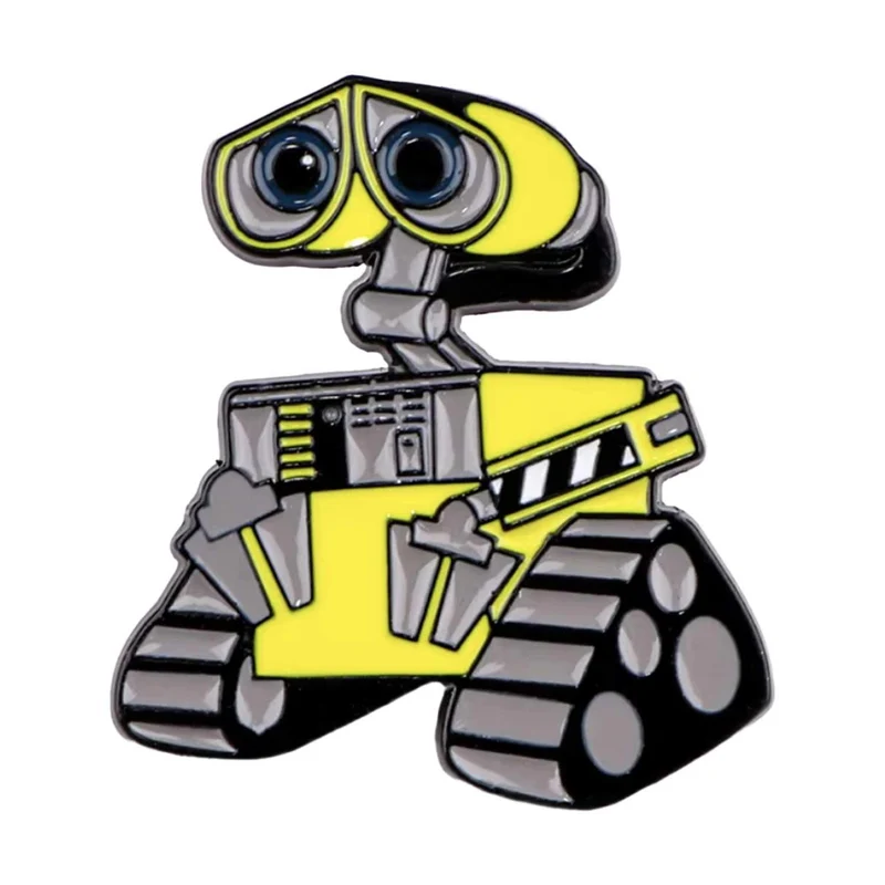 Spilla in metallo smaltato WallE