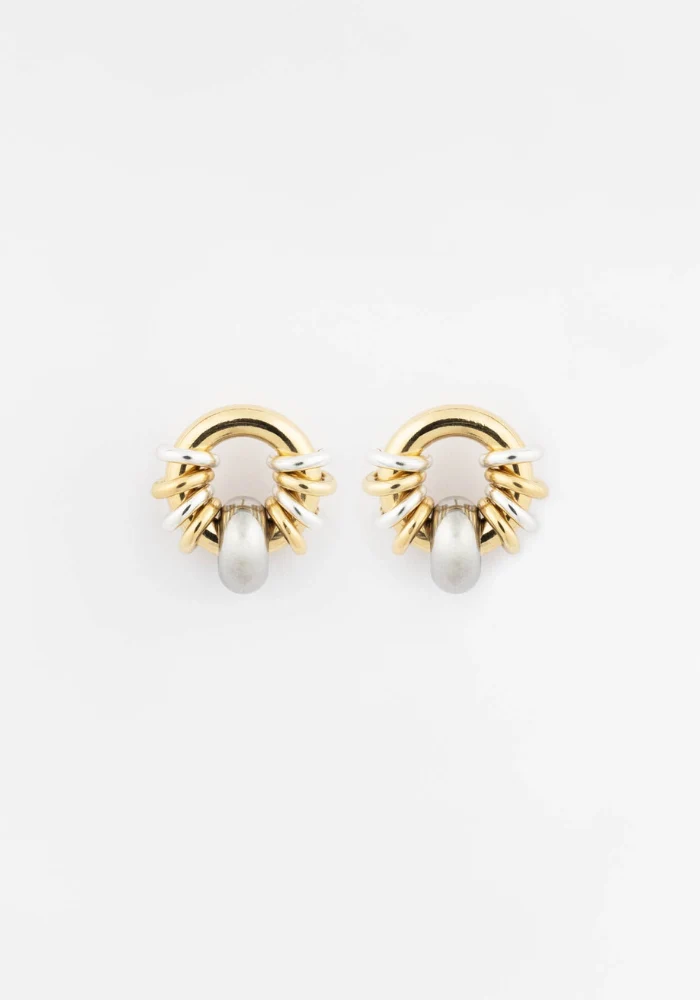 Boucles d'Oreilles Donut Baby Doré
