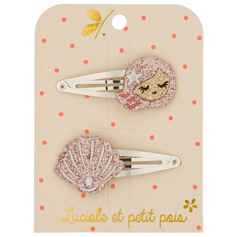 Barrettes Pearly la Sirène (paire) - Luciole et Petit Pois