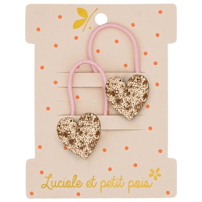 Élastiques Cœurs Roses - Luciole et Petit Pois