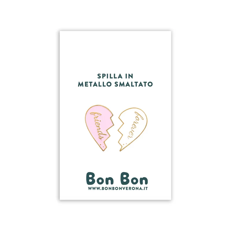 Bon Bon - Spilla in metallo smaltato Friends Forever