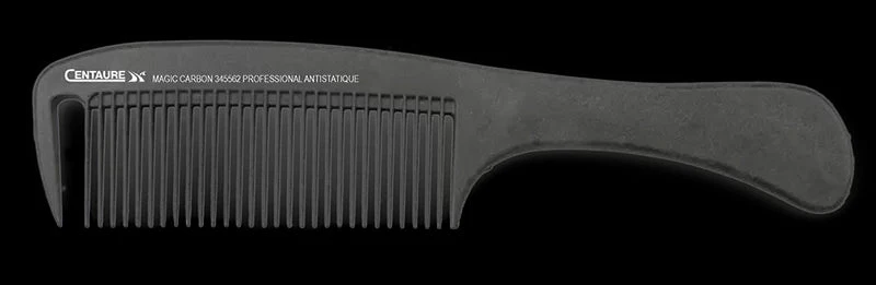Peigne Carbone démêloir 21.5cm + 2 pinces - Centau