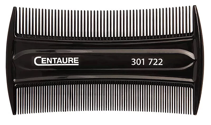 Peigne Antiparasite Fin ABS noir(8,5cm) - CENTAURE