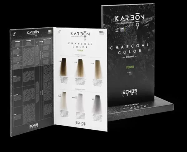 Nuancier 6 mèches gamme Charbon Karbon 9