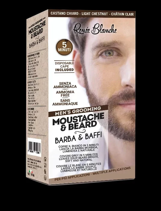 Kit Coloration Barbe et Moustache Chtain Clair - Complet avec Accessoires