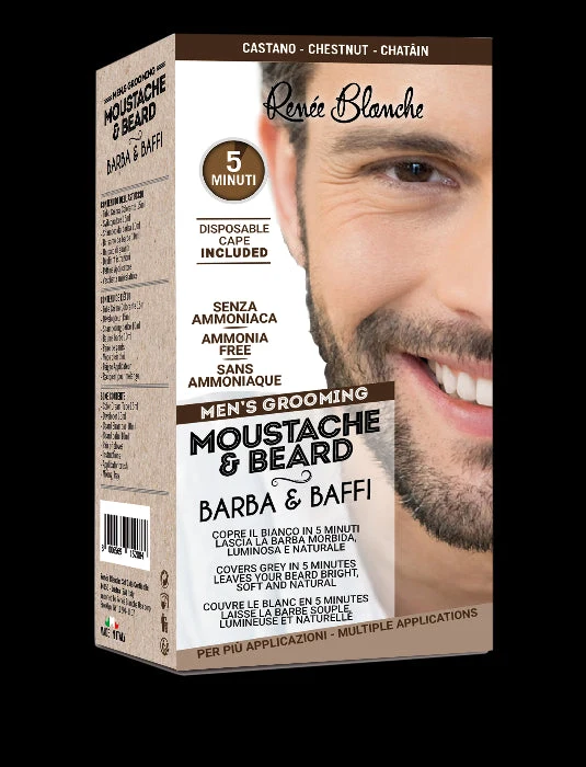 Kit Coloration Barbe et Moustache Chtain - Complet avec Accessoires