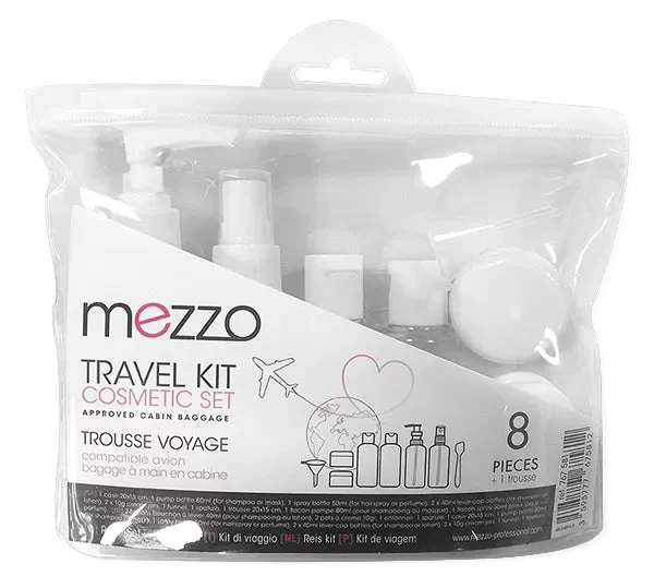 Kit de voyage 4 flacons + 2 pots pour cosmetique