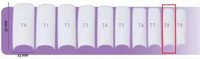 Faux Ongles X50 Capsulpro T8 Luna 8X28Mm Natur