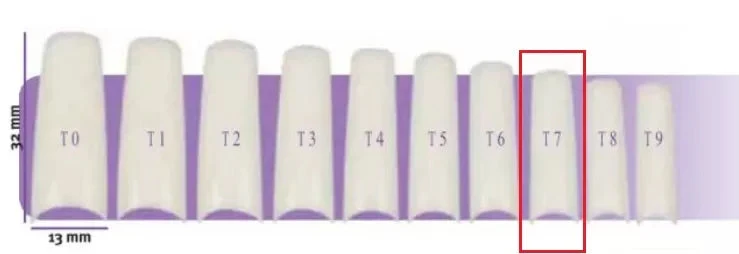 Faux Ongles X50 Capsulpro T7 Aphrodite 9,0X27,5Mm