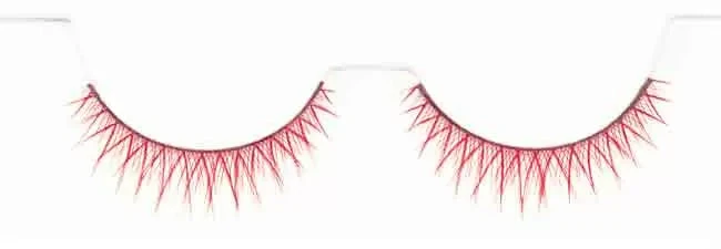 FAUX CILS COLORE ROUGE x2 AVEC COLLE