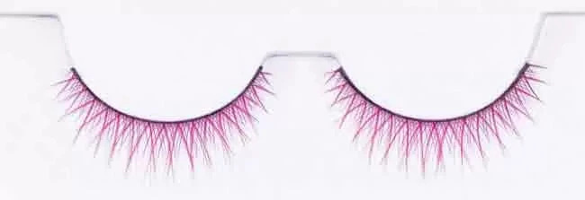 FAUX CILS COLORE ROSE x2 AVEC COLLE