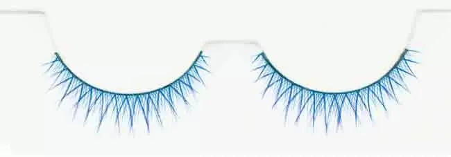 FAUX CILS COLORE BLEUE x2 AVEC COLLE
