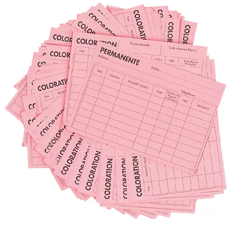 Fiche Color/Perm X100 150X105Mm Rose