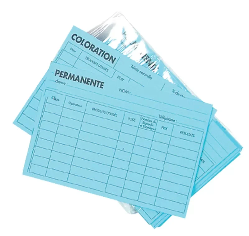 Fiche Color/Perm X100 150X105Mm Bleu