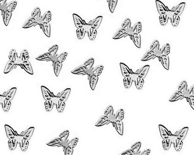 Décor Ongles Papillon Silver Mnds-24 - IB
