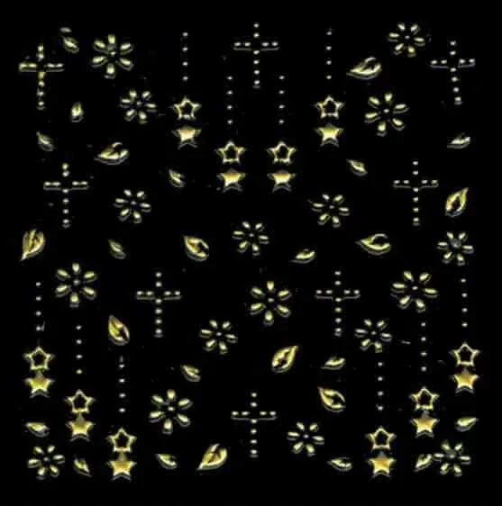 Décor Ongles Doree Fleurs++ Xts145 - IB