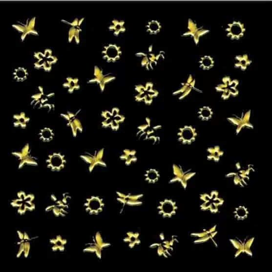 Décor Ongles Doree Fleurs Xts147 - IB