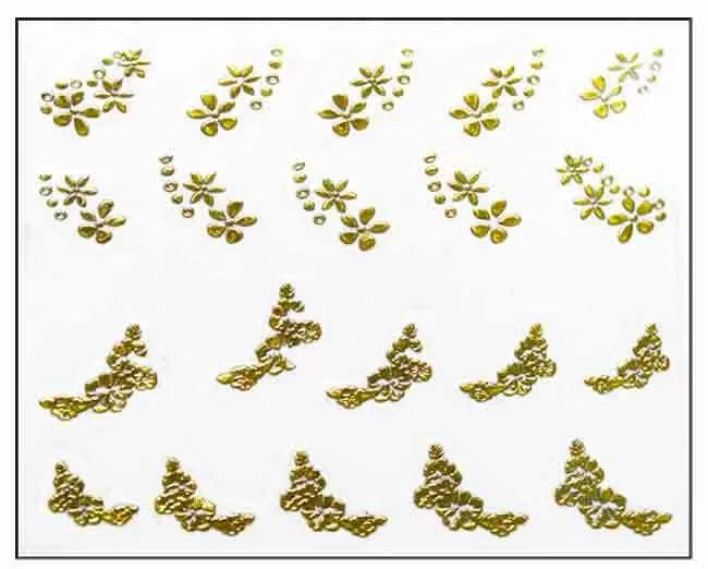 Décor Ongles Dore Fleurs Mns25 - IB