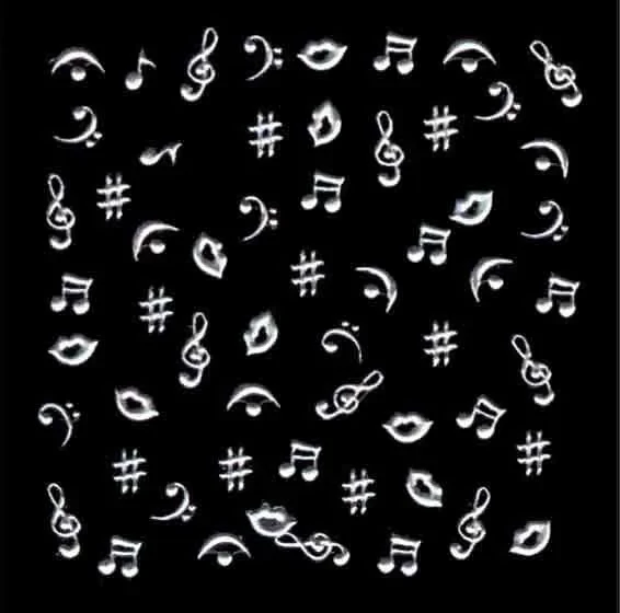 Décor Ongles Argent Musique Xts142 - IB