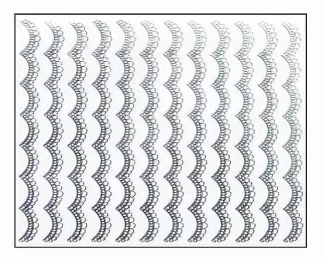 Décor Ongles Argent Guirlandes Mns06 - IB