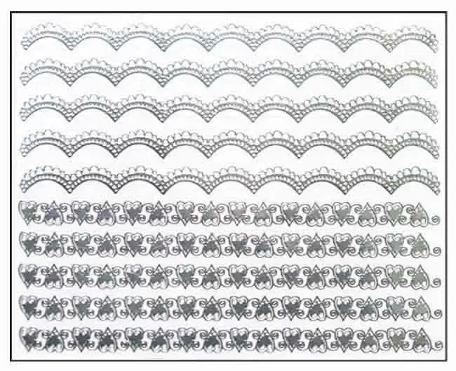 Décor Ongles Argent Fleurs Mns17 - IB