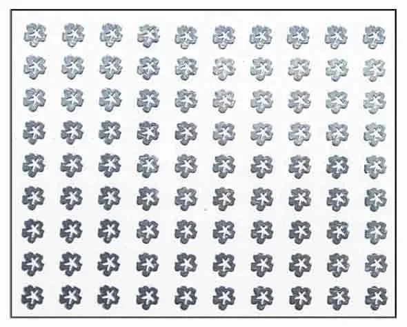 Décor Ongles Argent Fleurs Mns04 - IB