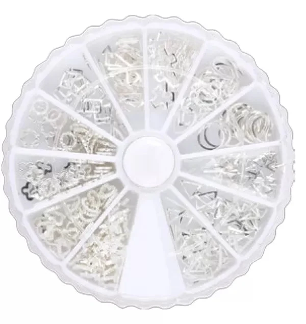 Decor Ongle BARRE 12x+/-20 Argent motif assortis
