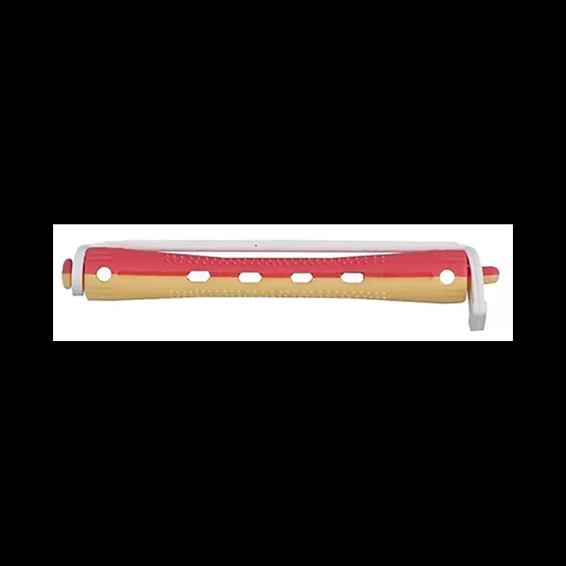 Bigoudis jaune/rouge (60x9mm) x12
