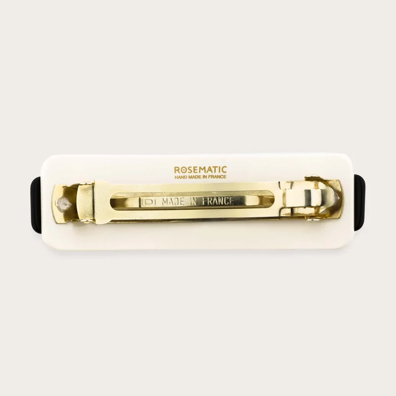 DORIC - Grande barrette décor or brossé