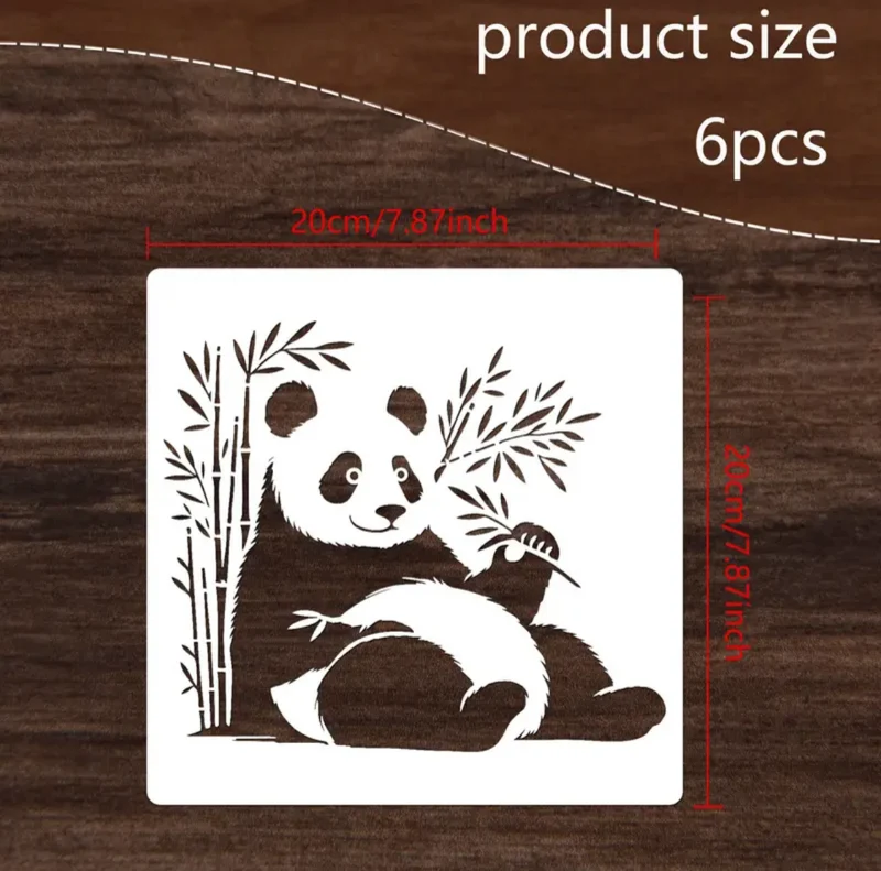 Pack 6 pochoirs Panda !