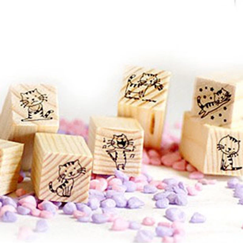 Set 12 tampons « cats » _ ♣