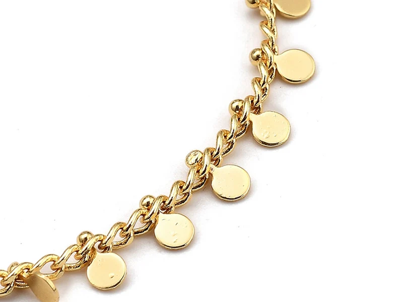Bracelet à breloque - 19 cm - Acier inoxydable couleur or