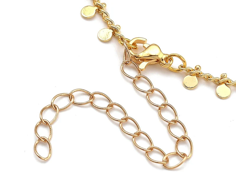 Bracelet à breloque - 19 cm - Acier inoxydable couleur or