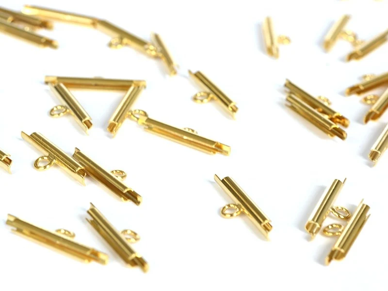 Embout pour tissage de perles Doré - 15 mm