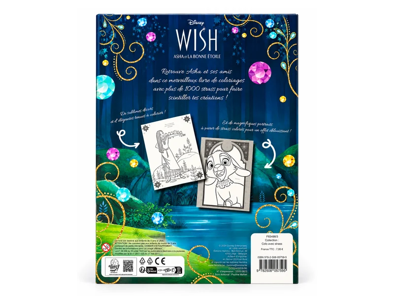 Coloriage Disney Wish avec plus de 1000 Strass