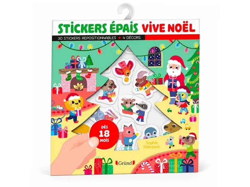 Pochette de Stickers Épais : Vive Noël !