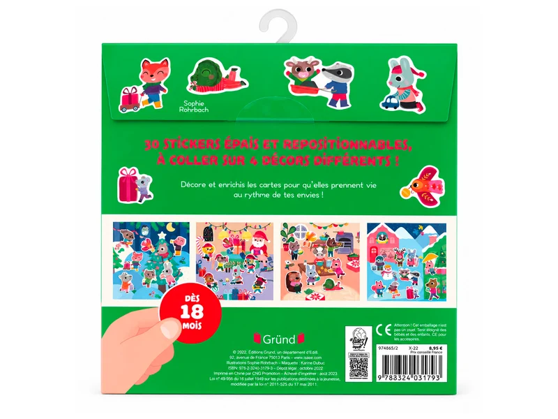 Pochette de Stickers Épais : Vive Noël !