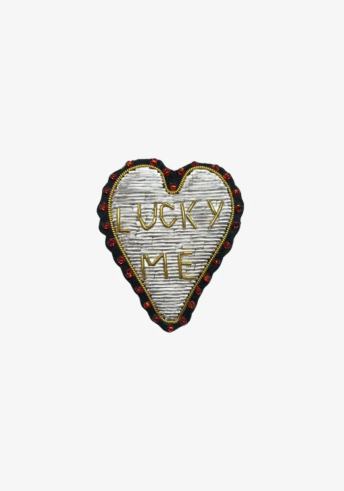 Broche Coeur Lucky Me Rose