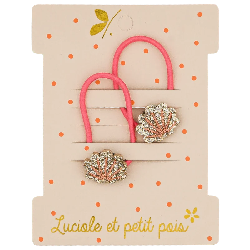 Élastiques mini - Coquillages (paire) | Luciole et Petit Pois