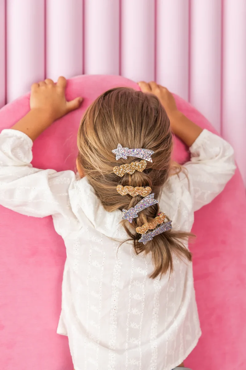 Barrette étoile filante - Argent multi | Luciole et Petit Pois