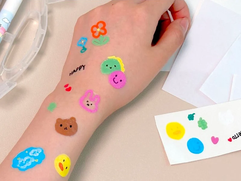 Kit de feutres pour tatouages-stickers DIY