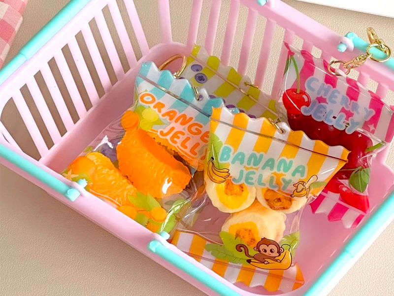 Porte-clés Jelly fruit Kawaii Surprise (modèle aléatoire)