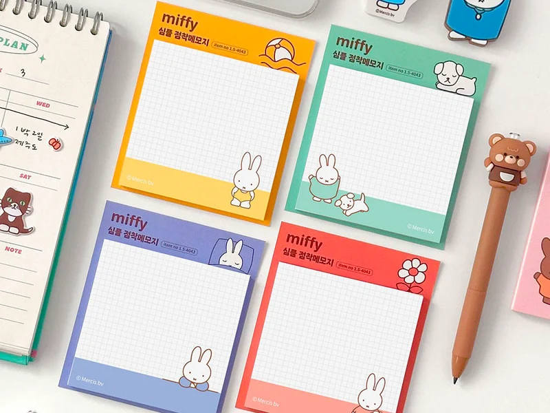 Notes adhésives Miffy rouge