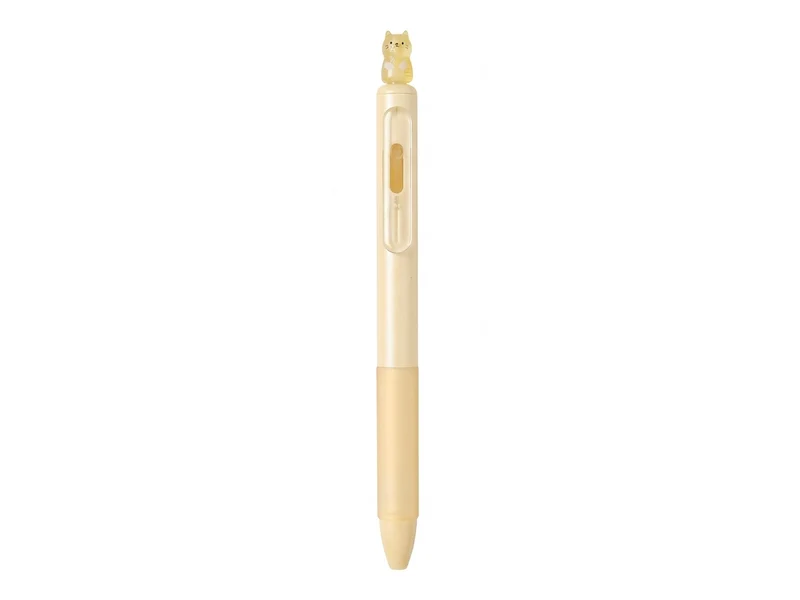 Stylo gel chat Bingle - Pastel jaune