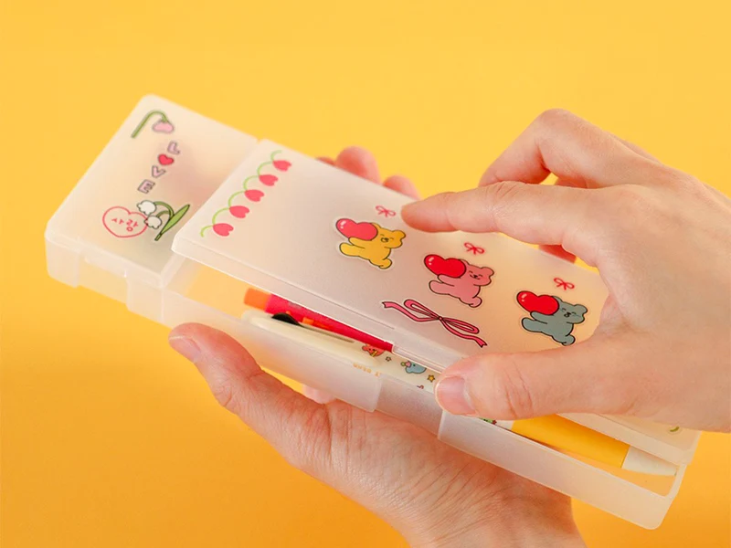 Set stickers et trousse - Oursons d'amour
